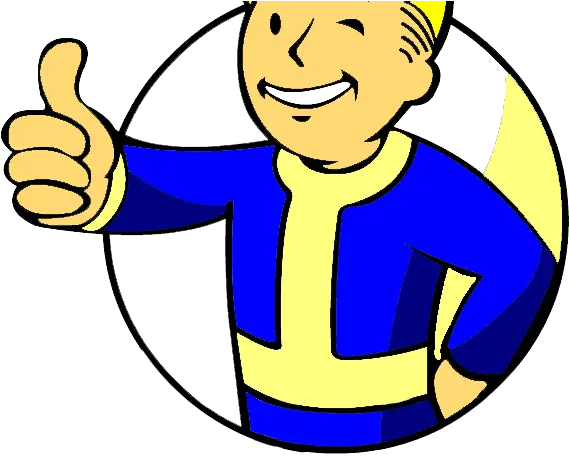 Paint Vault Boy Fallout Logo Png Thumbs Up Logo