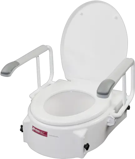 Height Adjustable Toilet Seat Raiser With Arms Portable Toilet Png Toilet Transparent