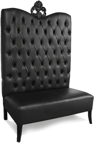 Black Luxe Line High Back Sofa Couch Png Throne Chair Png