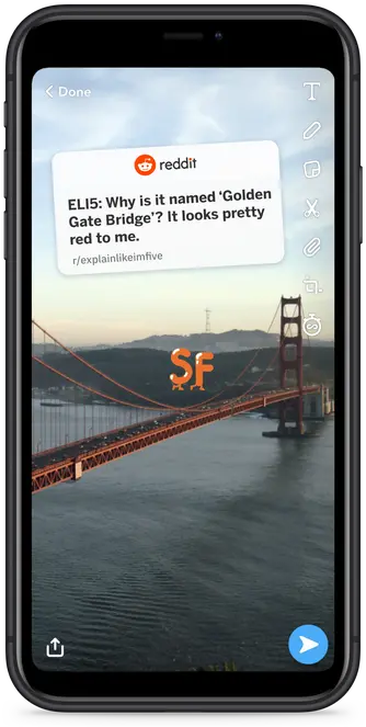 Reddit Now Lets Ios Users Share To Golden Gate Bridge Png Reddit Icon Name