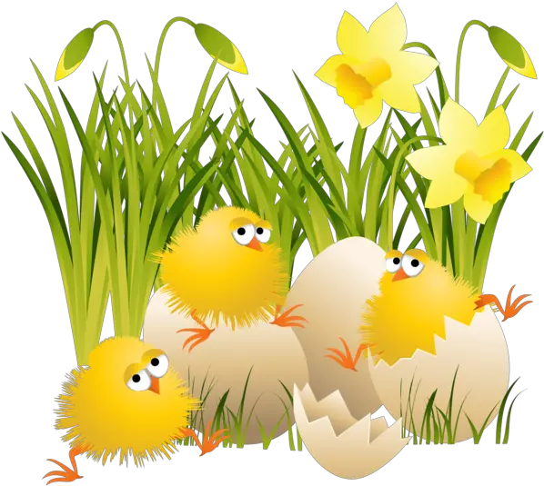 Download Easter Eggs In Grass Png For Clipart Images Easter Chicks Easter Grass Png