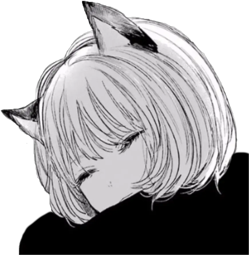 Manga Girl Render By Xdarkivyx Black And White Sad Anime Girl Png Manga Girl Png