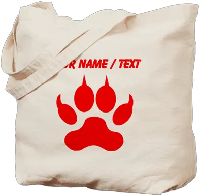 Red Wolf Paw Logo Logodix Tote Bag Png Wolf Paw Png