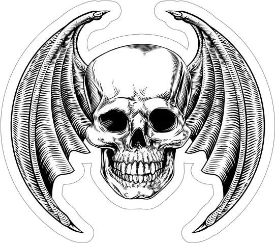 Skull Bat Wing Sticker Dragon Wings Png Bat Wings Png