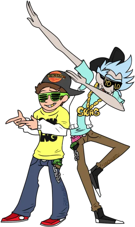 Drawing Swag Dab Rick And Morty Png Squidward Dab Png