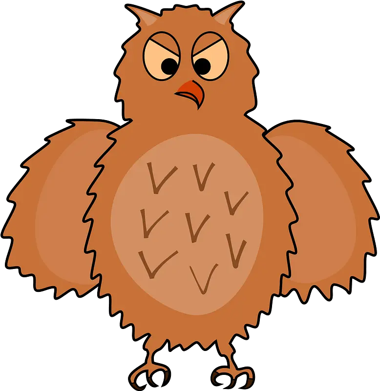 Brown Furry Owl With Wings Out Clipart Free Download Mumtaz Png Furry Png