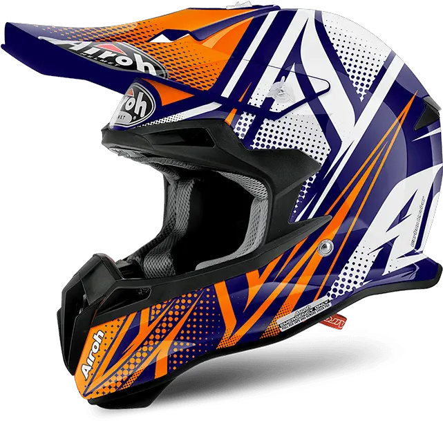 Airoh Terminator 21 S Cleft Off Road Helmet Orange Gloss Airoh Terminator Png Terminator Face Png