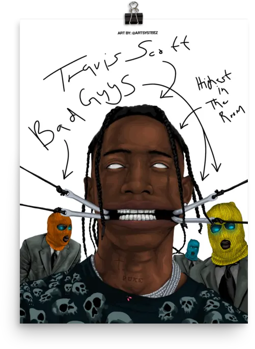 Travis Scott Premium Luster Travis Scott Poster Png Travis Scott Png