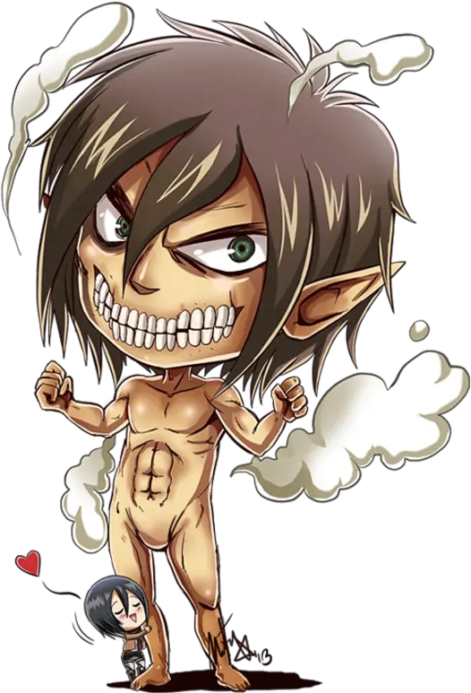 Attack Eren Titan Chibi Png Attack On Titan Png