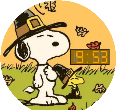 Snoopy U2013 Watchfaces For Smart Watches Yellow Bird From Charlie Brown Thanksgiving Png Snoopy Buddy Icon