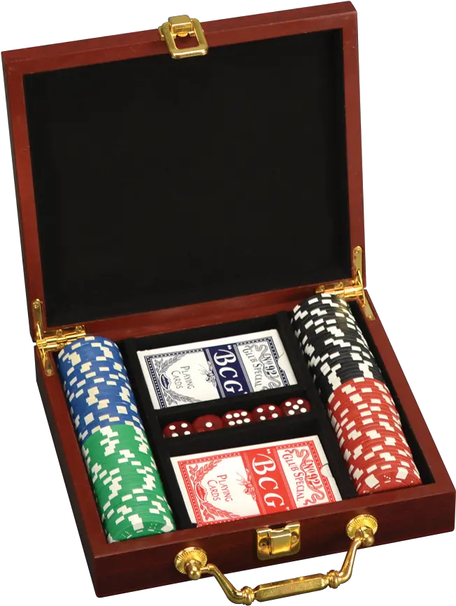 100 Chip Poker Set In Rosewood Box U2014 The Trophy Case Png Chips
