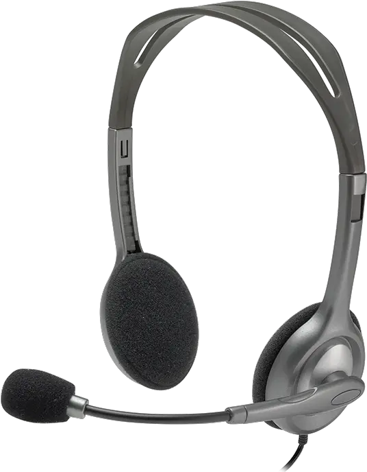 Logitech H110 Stereo Headset Dual 3 Logitech Headset With Microphone Png Headphone Transparent Background