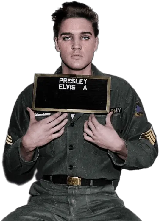 Elvis Presley Army Mugshot Transparent Elvis Presley Mugshot Png Elvis Png