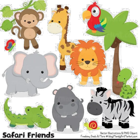 Jungle Safari Png Pic Vector Clipart Psd Cute Safari Cute Safari Animals Clipart Jungle Animals Png