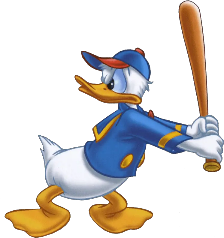 Donald Duck Playing Baseball Donald Duck Baseball Png Donald Duck Transparent