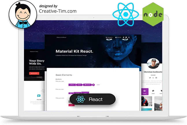 React Express Fullstack App With Material Design Appseed Full Stack Flask React Png Express Js Logo