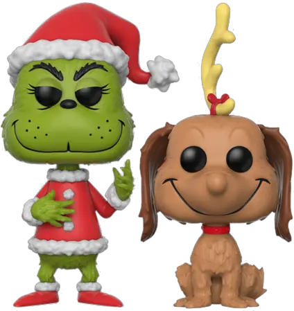 The Grinch How The Pop Stole Christmas Pop Vinyl Bundle Set Of 2 Funko Pop Grinch Png Grinch Transparent