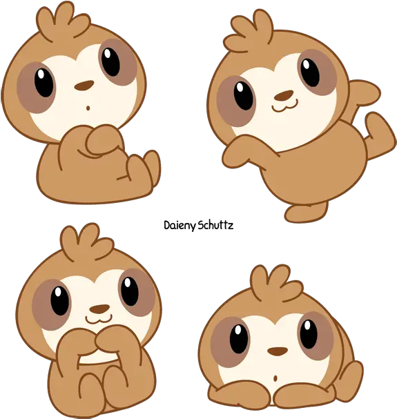 Download Hd Cute Sloth Png Kawaii Sloth Sloth Png