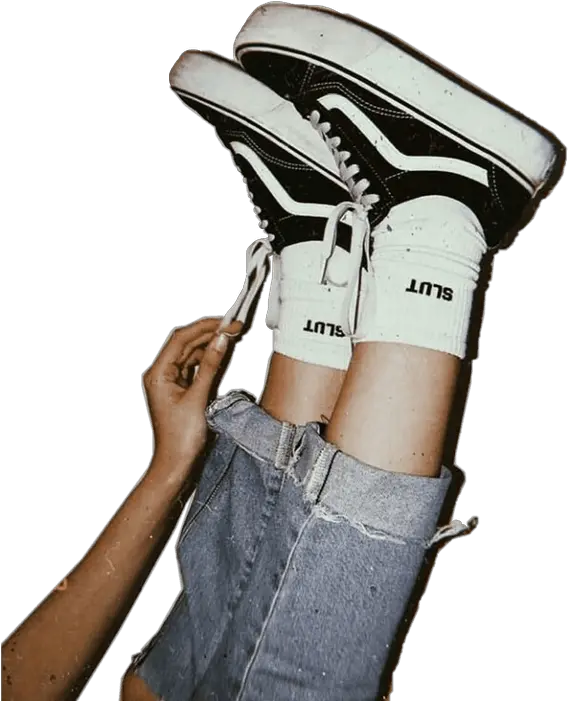 Vans Shoes Legs Feet Aesthetic Niche Aesthetic Shoes Drawing Png Legs Transparent