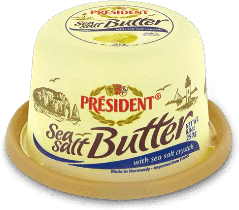 President Sea Salt Butter Président Cheese President Salted Butter France Png Butter Transparent