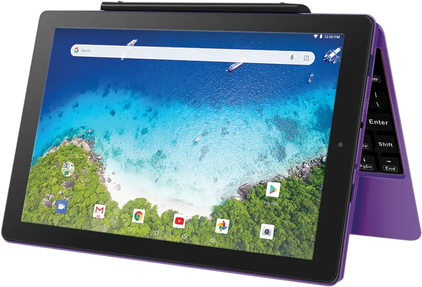 Rca Viking Pro 101 Android 2 In1 Tablet 32gb Quad Core Purple Google Classroom Ready Walmartcom Rca Tablet Png Headphone Icon Stuck On Tablet
