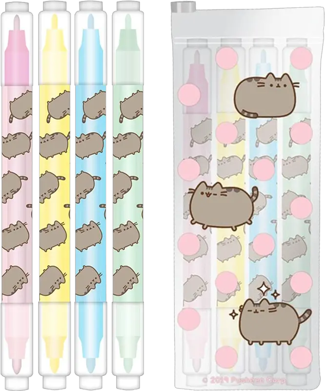 Pusheen Highlighter Set 4 Pieces By Blueprint Popcultcha Png Pusheen Transparent