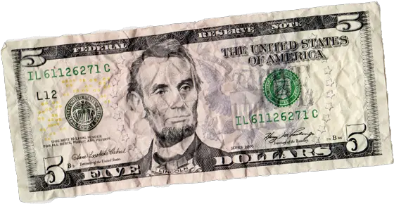 One Dollar Bill Png For Free Download 5 Dollar Bill Wrinkled 1 Dollar Png