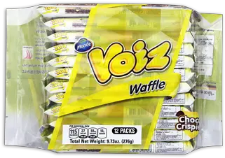 Voiz Choco Crispie Waffles 37 Oz U2014 Enjoy Snacks Voiz Png Waffles Png