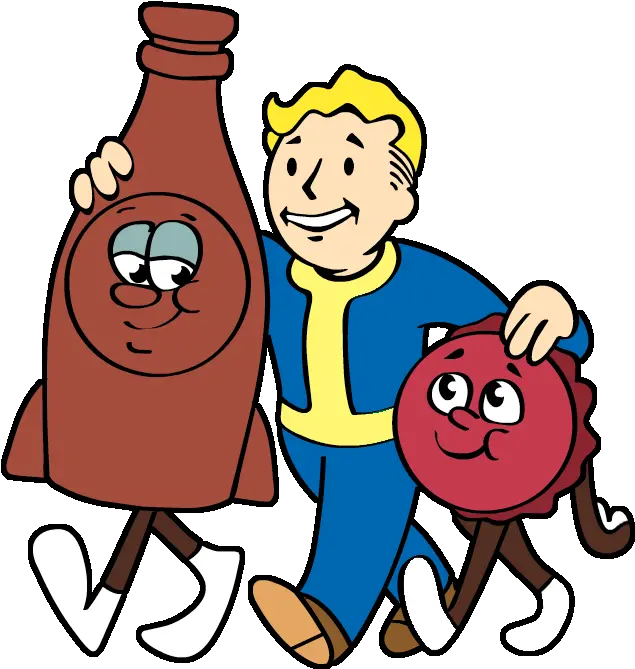 Vault Boy Perks Transparent Png Fallout 4 Bottle And Cappy Pip Boy Png