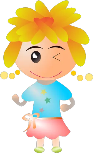Vector Graphics Of Girl With Short Blond Hair Public Vector Graphics Png Blonde Girl Icon