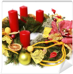 Advent Wreath Wall Mural Pixers Wieniec Adwentowy Bez Ta Png Advent Wreath Png