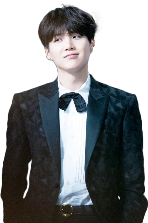 Army Cafe Lovelymoo Suga With Suit Png Yoongi Png