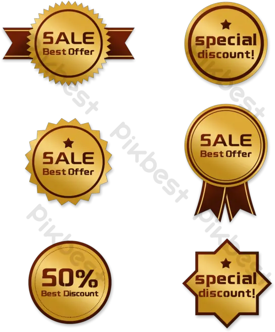 Black Gold Special Offer Promotion Label Vector Png Images Language Special Deal Icon