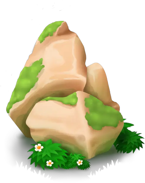 Rock Png Free Download Cartoon Mossy Rock Png Rock Transparent