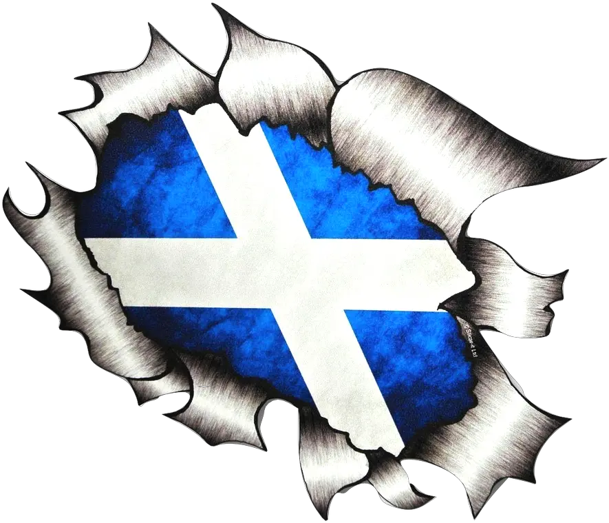 Scottish Flag Rip Tear Blank Template Imgflip Scottish Flag Transparent Png Blank Flag Png