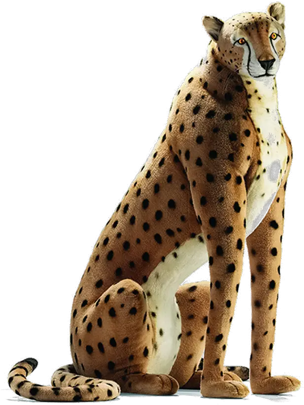 Sitting Cheetah Transparent Image Life Size Realistic Stuffed Animals Png Cheetah Transparent