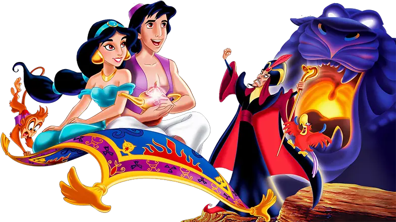 Download Princess Jasmine Genie Cartoon Jasmine Aladdin Aladdin On Magic Carpet Png Princess Jasmine Png