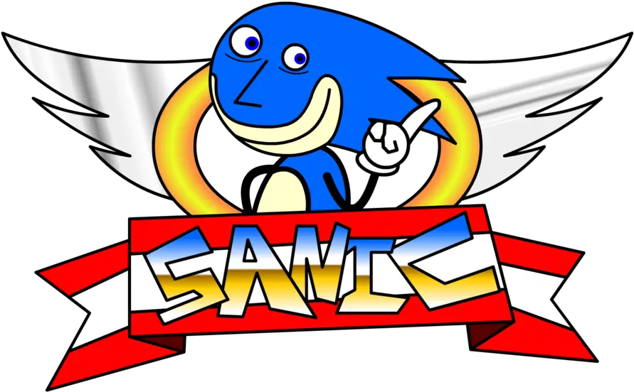 Sanic Hegehog Vidya Gaem Titel Scren Sprit Rep Sanic Logo Png Sanic Png