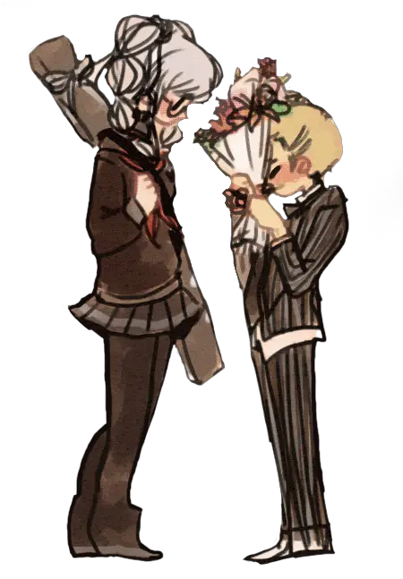 Kuzupekoo Danganronpa Characters Anime Danganronpa Peko And Fuyuhiko Fanart Png Danganronpa Transparent