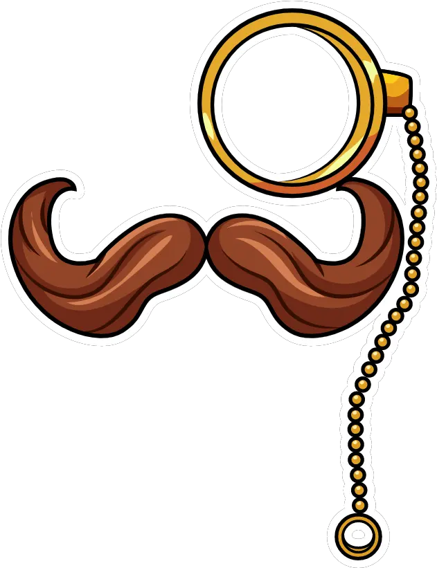 Monocle Cartoon Stickers Mustache Cartoon Monocle Png Monocle Transparent Background