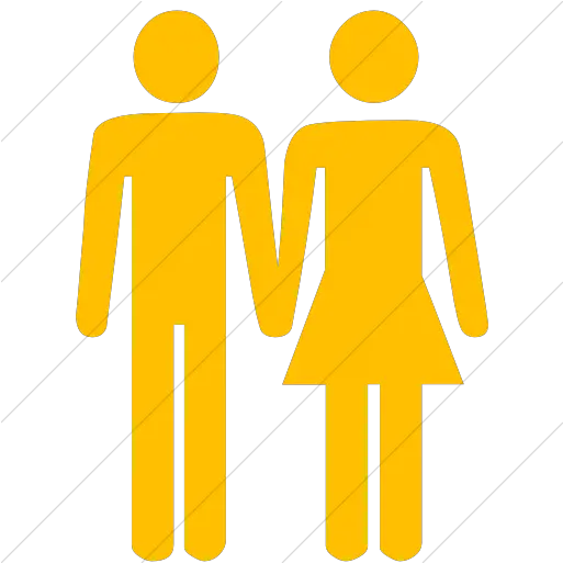 Woman Holding Hands Icon Man And Woman Icon Yellow Png Simple Man Icon