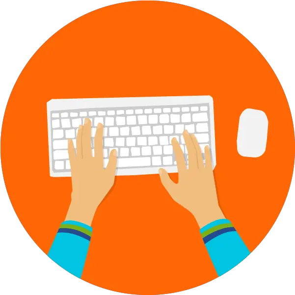 Hand Transparent Typing Clipart Png Circle Clipart Png