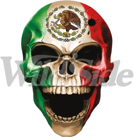 Skull Mexican Flag Flag Mexico 19341968 Full Size Png Coat Of Arms Of Mexico Mexico Flag Png