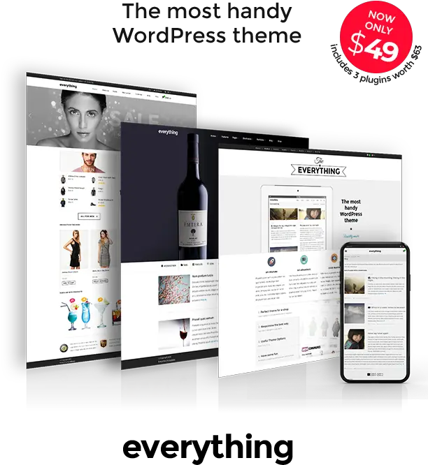 Everything U2014 Responsive Wordpress Theme Website Png Wordpress Png