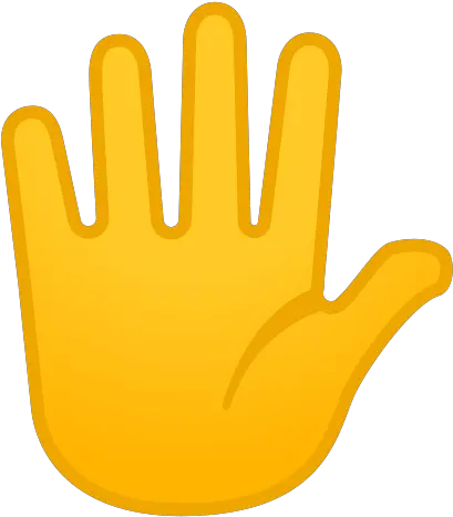 Hand With Fingers Splayed Emoji Meaning Pictures Hand Five Emoji Png Wave Emoji Png