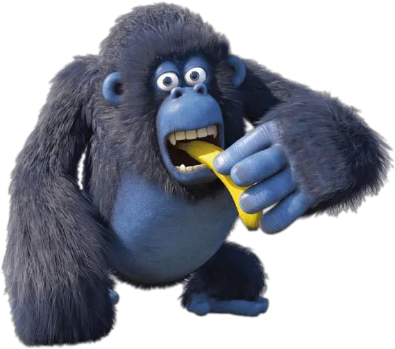 Gorilla Eating Banana Transparent Png Gorilla Eating A Banana Gorilla Png