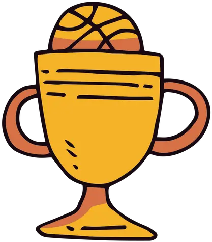 Basketball Trophy Cup Cartoon Cartoon Basketball Trophy Png Nba Trophy Png