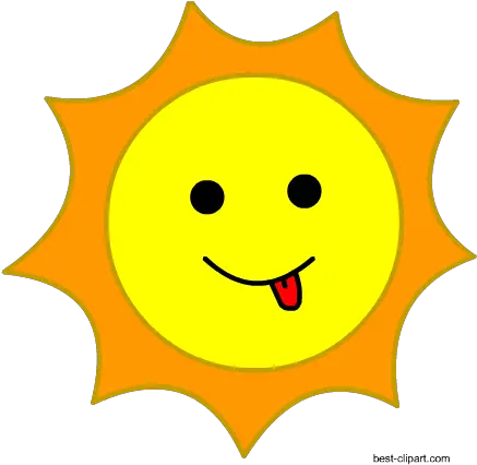 Free Sun Clip Art Images And Graphics Cartoon Sun Sticking Out Tongue Png Smiling Sun Png