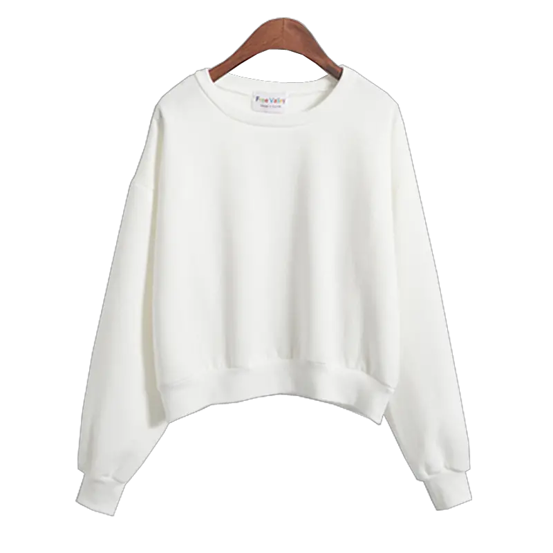 Download Hd Plain Sweater White Crop Sweater Png Sweater Png