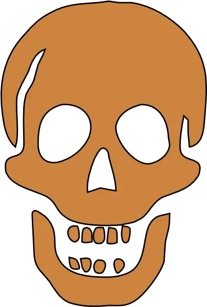 Brown Skull Clip Art Vector Clip Art Online Brown Skull Png Skeleton Face Png